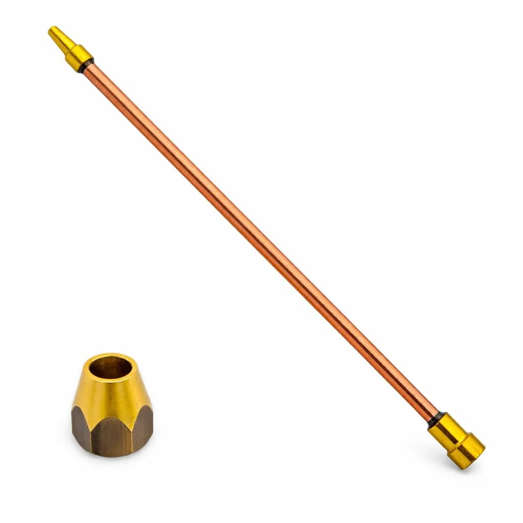 Lance Malléable pour Chalumeau Soudeur - Corps Cuivre/Embout Laiton - Pièce de Rechange Oxyacétylénique (100L)