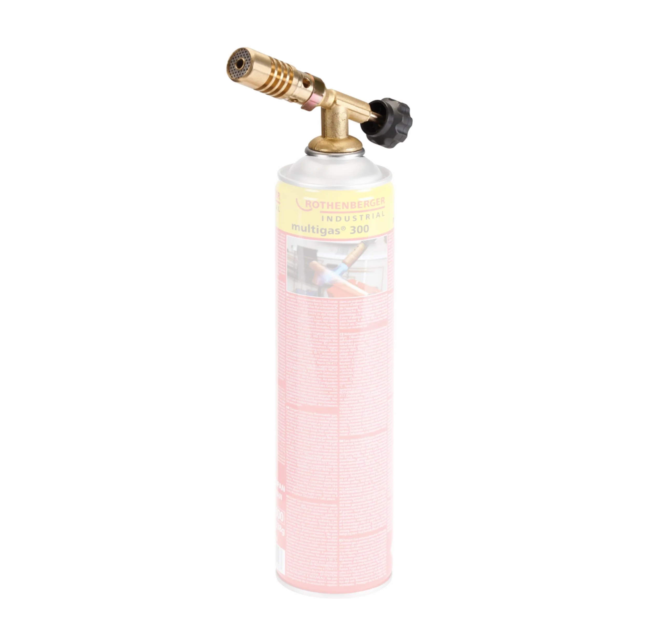 ROTHENBERGER Industrial Brûleur Hot Pack, seul sans cartouche de gaz, brûleur haute performance, brûleur à souder, cartouche jetable, connexion Euro, 520854E